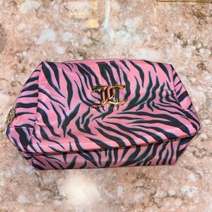 Juicy Couture Pink and Black Zebra Cosmetic Bag
